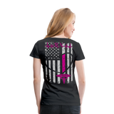 RN Nurse Flag Women’s Premium T- Shirt (CK1295) - black