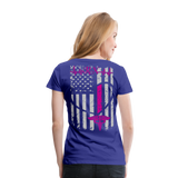 RN Nurse Flag Women’s Premium T- Shirt (CK1295) - royal blue