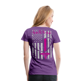 RN Nurse Flag Women’s Premium T- Shirt (CK1295) - purple