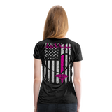 RN Nurse Flag Women’s Premium T- Shirt (CK1295) - charcoal gray