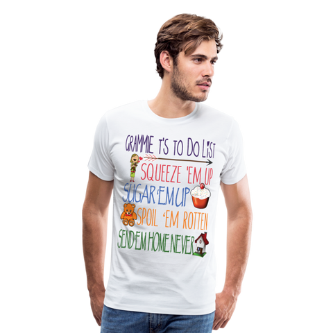 Grammie T's To Do List Men's Premium T-Shirt - white