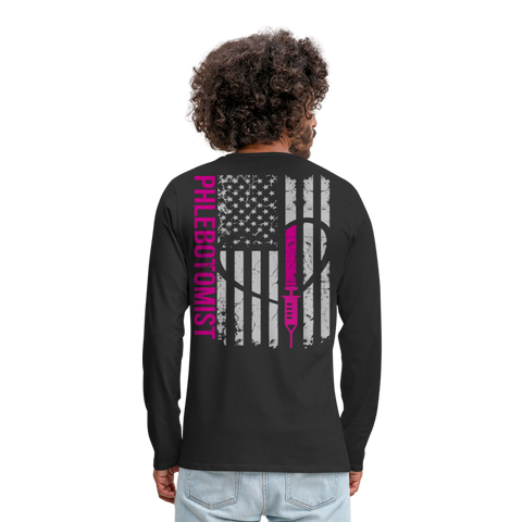 Amber Phlebotomist Men's Premium Long Sleeve T-Shirt - black