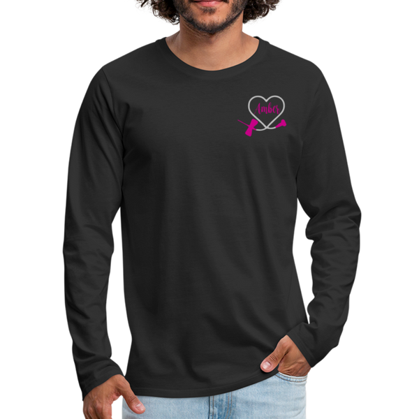 Amber R Phlebotomist Men's Premium Long Sleeve T-Shirt - black