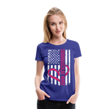 Cardiovascular Nurse Flag Women’s Premium T-Shirt (CK1562) - royal blue