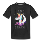 I am 2 and Magical Kids' Premium T-Shirt - black