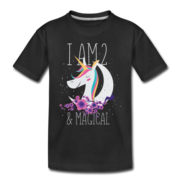 I am 2 and Magical Kids' Premium T-Shirt - black