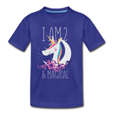 I am 2 and Magical Kids' Premium T-Shirt - royal blue