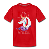 I am 2 and Magical Kids' Premium T-Shirt - red