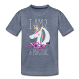 I am 2 and Magical Kids' Premium T-Shirt - heather blue