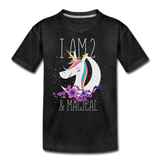 I am 2 and Magical Kids' Premium T-Shirt - charcoal gray