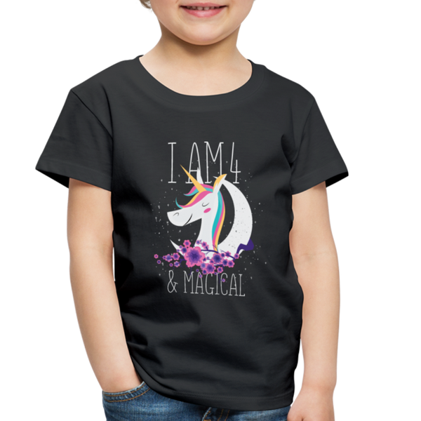 I am 4 and Magical Toddler Premium T-Shirt - black