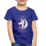 I am 4 and Magical Toddler Premium T-Shirt - royal blue
