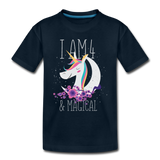 I am 4 and Magical Toddler Premium T-Shirt - deep navy
