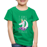 I am 4 and Magical Toddler Premium T-Shirt - kelly green
