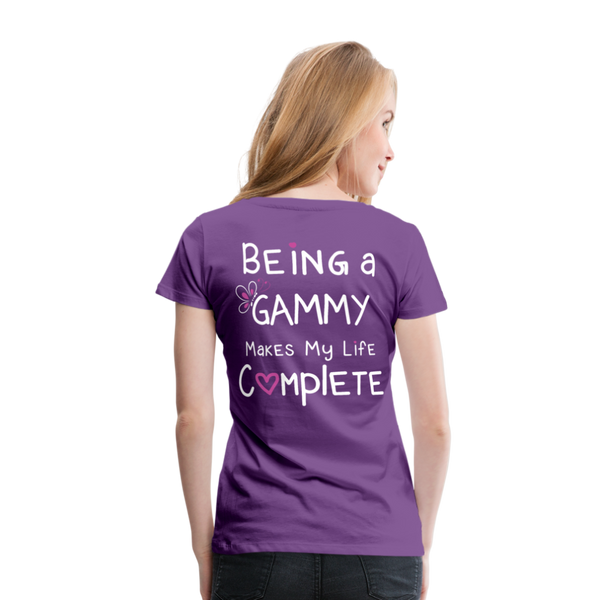 Being A Gammy Makes my Life Complete Women’s Premium T-Shirt (CK1533) - purple