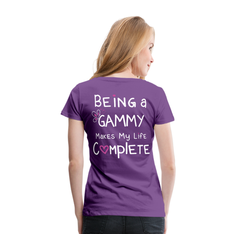 Being A Gammy Makes my Life Complete Women’s Premium T-Shirt (CK1533) - purple