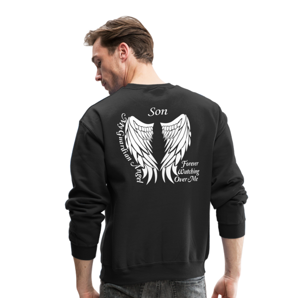 Son Guardian Angel Crewneck Sweatshirt - black