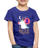 I am 1 and Magical Toddler Premium T-Shirt  (CK3901) - royal blue