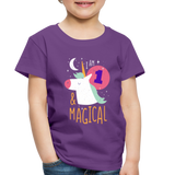 I am 1 and Magical Toddler Premium T-Shirt  (CK3901) - purple