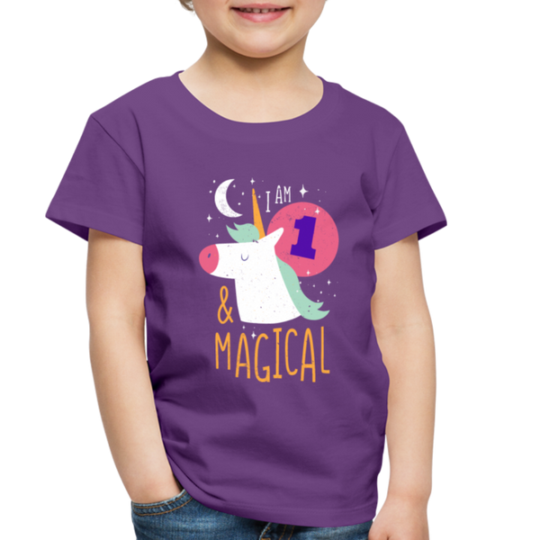 I am 1 and Magical Toddler Premium T-Shirt  (CK3901) - purple