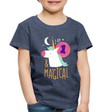 I am 1 and Magical Toddler Premium T-Shirt  (CK3901) - heather blue