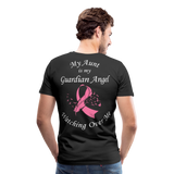 Aunt Guardian Angel Breast Cancer Men's Premium T-Shirt - black