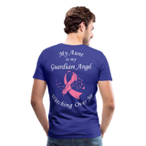 Aunt Guardian Angel Breast Cancer Men's Premium T-Shirt - royal blue