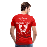 My Daddy is my Guardian Angel Men's Premium T-Shirt (CK3547) - red