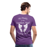 My Daddy is my Guardian Angel Men's Premium T-Shirt (CK3547) - purple