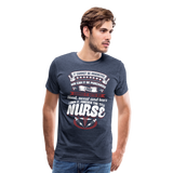 Nurse Title Earned Men's Premium T-Shirt - heather blue