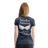 Brother Amazing Angel Women’s Premium T-Shirt (CK3562) - heather blue