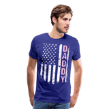 American Daddy Flag Men's Premium T-Shirt - Pink - royal blue