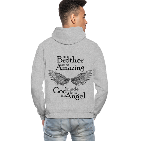 Brother Amazing Angel Sister of an Angel Gildan Heavy Blend Adult Hoodie - heather gray