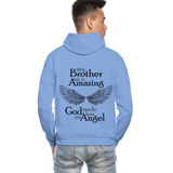 Brother Amazing Angel Sister of an Angel Gildan Heavy Blend Adult Hoodie - carolina blue