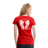 Grandma Guardian Angel Women’s Premium T-Shirt (CK3566) - red