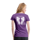 Grandma Guardian Angel Women’s Premium T-Shirt (CK3566) - purple
