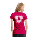 Grandma Guardian Angel Women’s Premium T-Shirt (CK3566) - dark pink