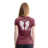Grandma Guardian Angel Women’s Premium T-Shirt (CK3566) - heather burgundy