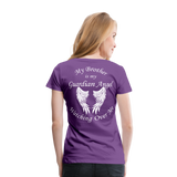 Brother Guardian Angel Women’s Premium T-Shirt (CK3551) - purple