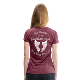 Brother Guardian Angel Women’s Premium T-Shirt (CK3551) - heather burgundy