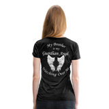 Brother Guardian Angel Women’s Premium T-Shirt (CK3551) - charcoal gray