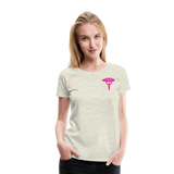Critical Care Nurse Women’s Premium T-Shirt (CK1838) - heather oatmeal