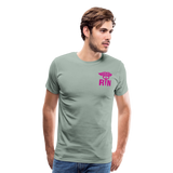 Emergency Room Nurse Flag Men's Premium T-Shirt (CK1836) Updated - steel green