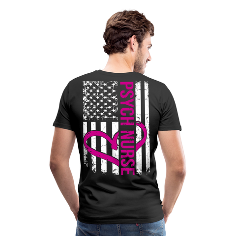 Psych Nurse Flag Men's Premium T-Shirt - black