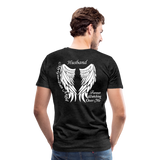 Husband My Guardian Angel Men's Premium T-Shirt (CK1607) - charcoal gray