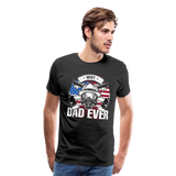 Best Dad Ever Firefighter Dad Men's Premium T-Shirt (CK3585) - black