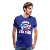 Best Dad Ever Firefighter Dad Men's Premium T-Shirt (CK3585) - royal blue