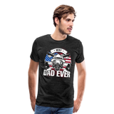 Best Dad Ever Firefighter Dad Men's Premium T-Shirt (CK3585) - charcoal gray
