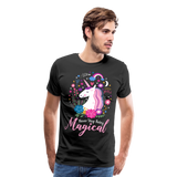 Unicorn Never Stop Being Magical Men's Premium T-Shirt (CK1519) - black