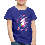 Unicorn Never Stop Being Magical Toddler Premium T-Shirt (CK1520) - royal blue